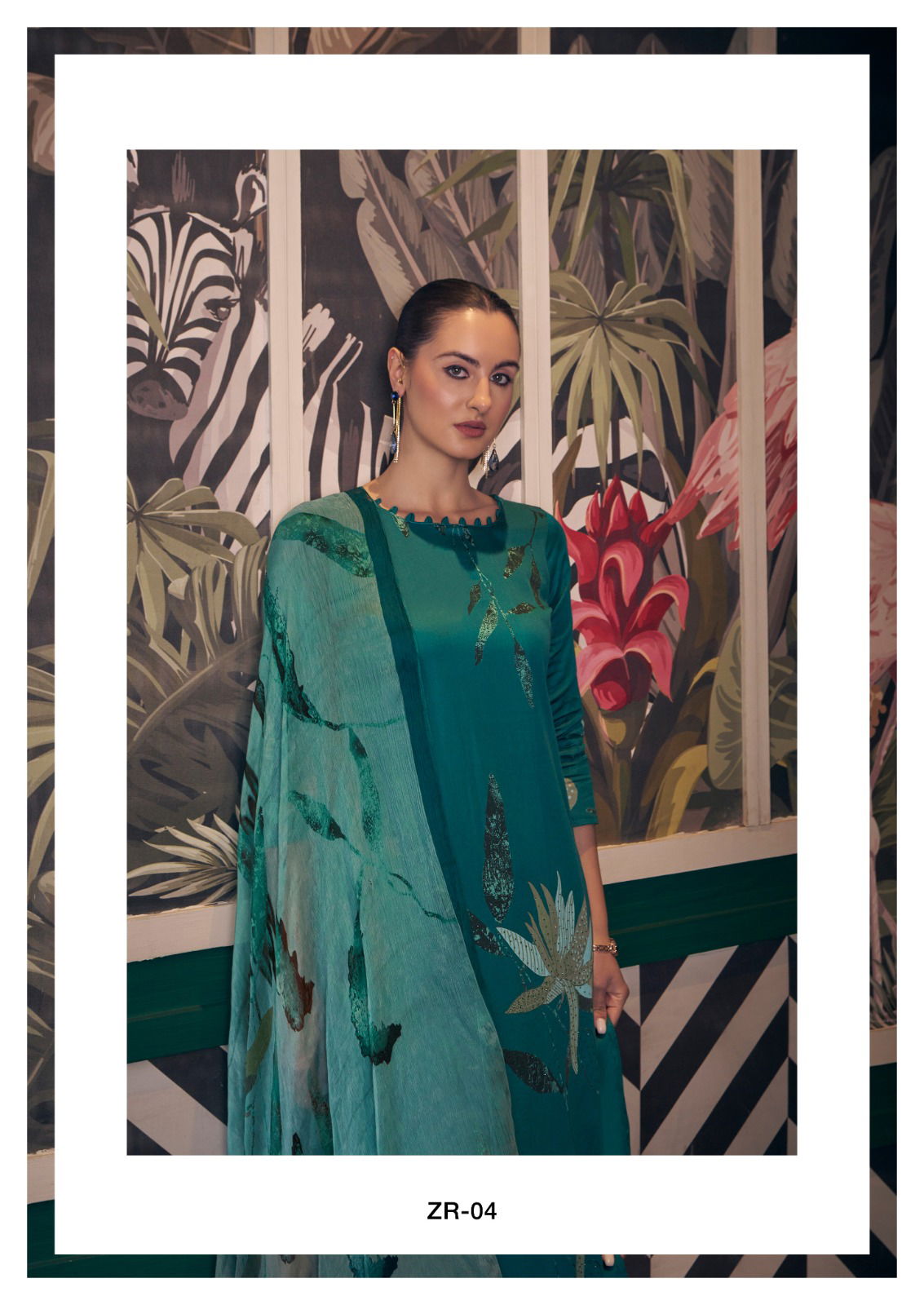 Zara Heavy Jam Satin Digital Printed Dress Material Wholesale Clothing Suppliers In India